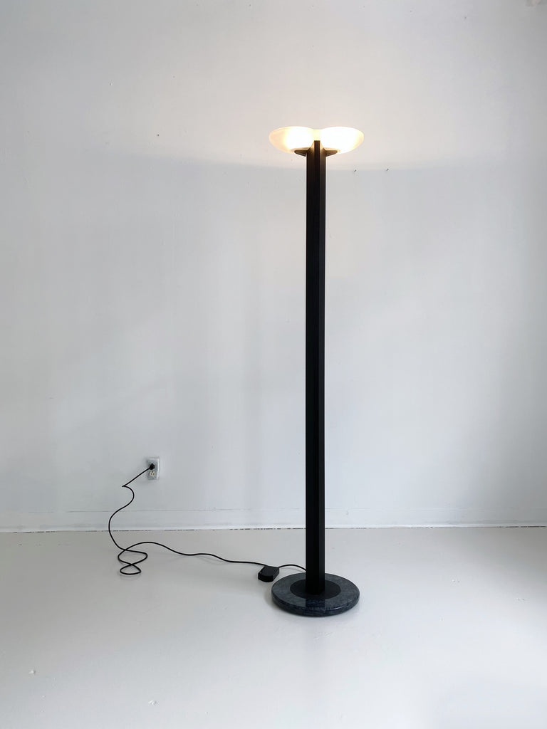 ITALIAN MODERNIST FLOOR LAMP WITH MARBLE BASE BY RELCO MILANO, 80's