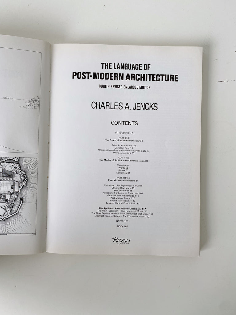 THE LANGUAGE OF POST-MODERN ARCHITECTURE, JENCKS, 1984