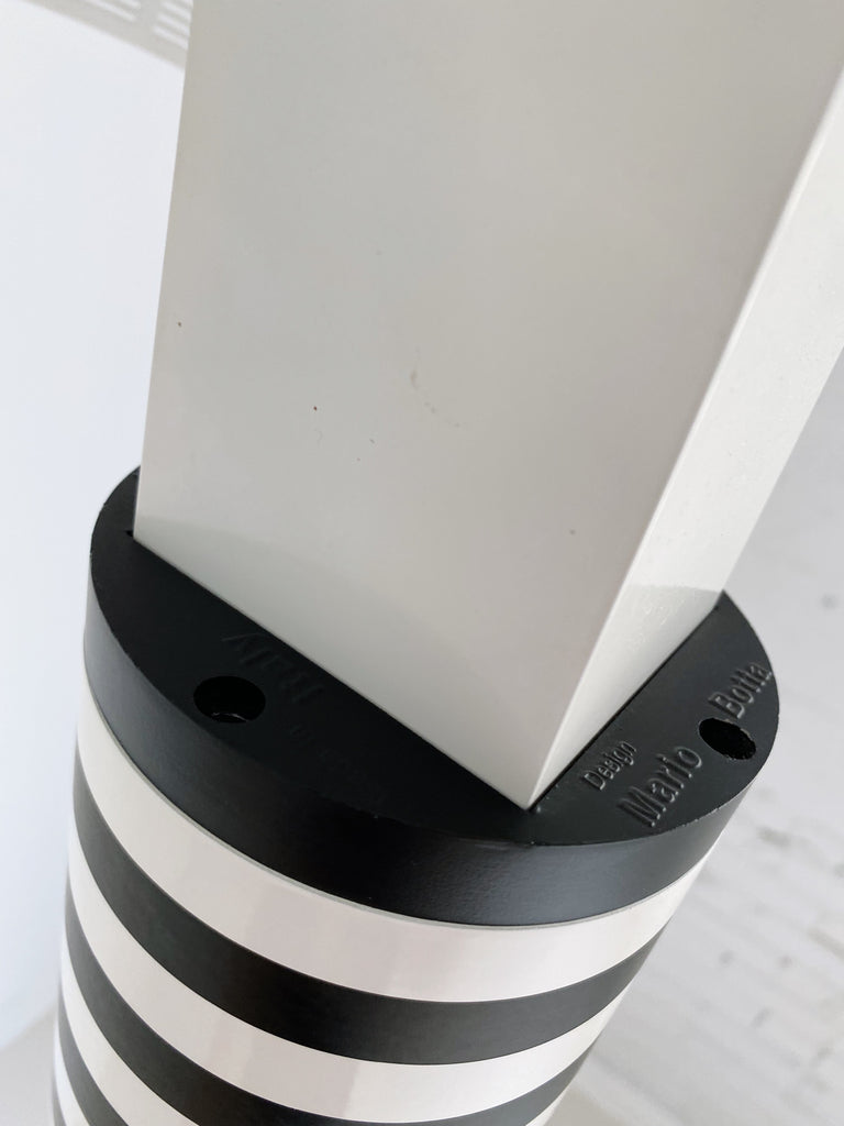 BLACK & WHITE SHOGUN TERRA FLOOR LAMP BY MARIO BOTTA FOR ARTEMIDE, 80's