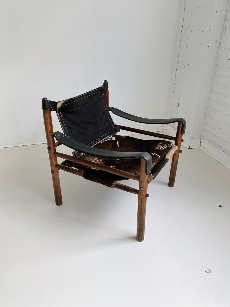 ARNE NORELL COWHIDE SIROCCO EASY CHAIR, 60's