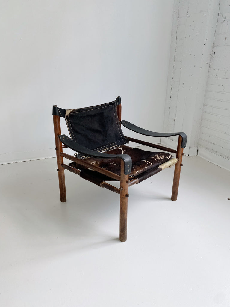 ARNE NORELL COWHIDE SIROCCO EASY CHAIR, 60's
