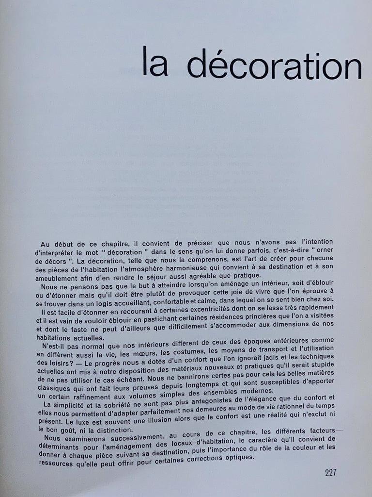 L’ART MÉNAGER, FLAMMARION, 1963